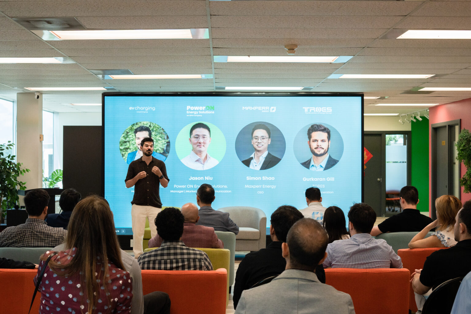 Expert panel discussion at Maxperr Energy EV charging event