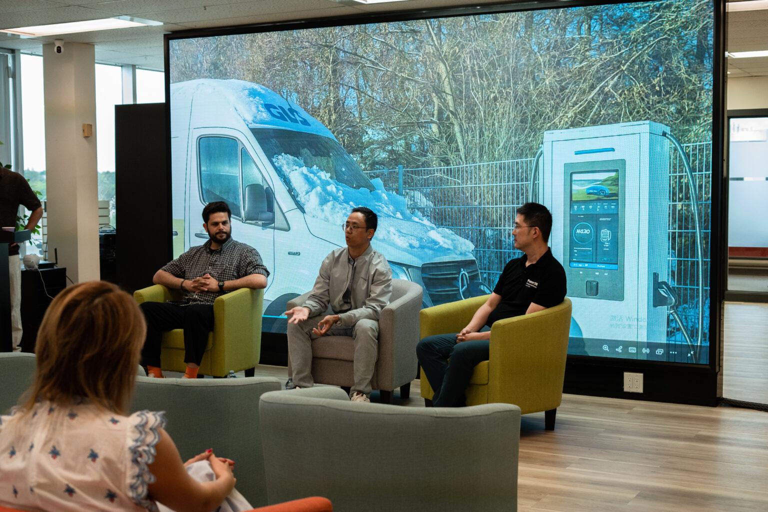 Expert panel discussion at Maxperr Energy EV charging event